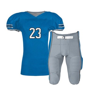 ชุดยูนิฟอร์มอเมริกันฟุตบอลแบบกำหนดเองขายดี ไซส์ XL ผ้าโพลีเอสเตอร์น้ำหนักเบา ระบายอากาศได้ดี พิมพ์ลายด้วยความร้อน - Product Image 5