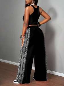 Conjunto Deportivo Casual de Invierno para Mujer, Talla Grande, Manga Larga, Ligero, Transpirable, 100% Algodón, Alta Calidad - Product Image 2