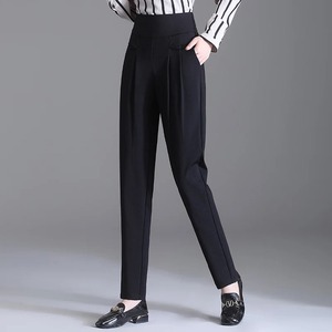 Pantalones ligeros transpirables Pantalones de pierna ancha de mezclilla de cintura alta para mujer Pantalones frescos de seda de hielo informales drapeados de cintura alta de verano - Product Image 4