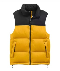 Veste à bulles d'hiver en duvet à col montant de haute qualité, respirante, séchage rapide, sans manches, col rond, fermeture éclair, conception de logo - Product Image 4