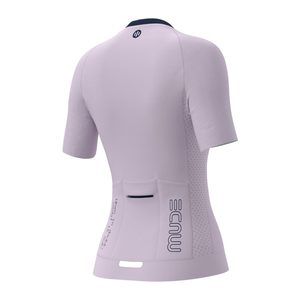 Maillot de cyclisme pour femme GLIDE Lilac - Respirant, léger, à manches courtes, pour vélo de route - Product Image 3