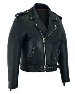 Chaqueta de Cuero para Hombre con Diseño de Acabado Liso - Product Image 4