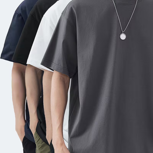 Camiseta de Algodón de Alta Calidad de 300 g/m² con Logotipo Personalizado para Hombre, Diseño Sólido, Corte Recto, Estilo Urbano, Ajuste Holgado - Product Image 2