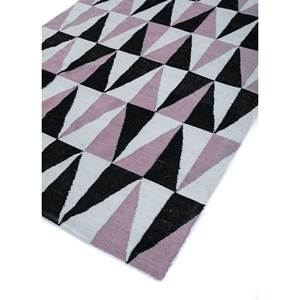 พรมขนสัตว์ขนาดใหญ่ลายเรขาคณิตสีชมพูม่วง รุ่น Alhambra ทอแบบเรียบ สำหรับบ้าน ห้องนั่งเล่น ห้องโถง ห้องนอน-รุ่น Dwrm-7010 - Product Image 2
