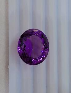 Pierre taillée en améthyste unique Fabrication de pierres précieuses en vrac pour bijoux Forme ovale Poids 45 Cts Pierre précieuse en améthyste Pierre précieuse en vrac - Product Image 3