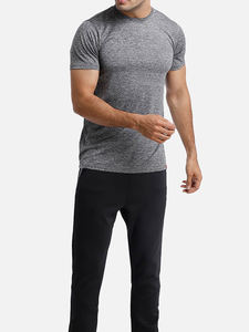 เสื้อยืดสำหรับวิ่ง100% ฟิตเนสในยิมเสื้อทีเชิ้ตผ้าโพลีเอสเตอร์สำหรับผู้ชาย - Product Image 5