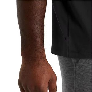 T-shirt en coton biologique 100% pour hommes Streetwear noir uni T-shirt pour hommes décontracté en tricot Type de lettre vente en gros - Product Image 6