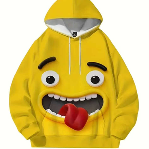 Sudadera con capucha para hombre Cómoda y llamativa Impresión de dibujos animados en 3D y cordón duradero Invierno Alta calidad digital impreso zip completo US - Product Image 5