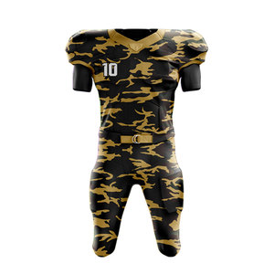 Uniforme de Fútbol Americano OEM de Calidad Superior, Último Estilo, Sublimado, Spandex/Algodón, Secado Rápido, Transpirable, Tallas Grandes, Unisex - Product Image 3