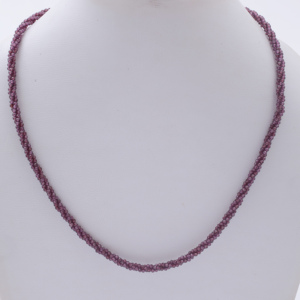Collier en argent sterling 925 avec perles de grenat pour femmes, bijoux de mode faits à la main pour les mariages, les fêtes et les fiançailles - Product Image 6