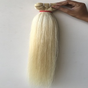Proveedor al por mayor Exportado Raw Indian Temple Virgin 20 ''Extensiones de paquetes rectos 12A 11A Color #613 Cutícula dibujada única - Product Image 6