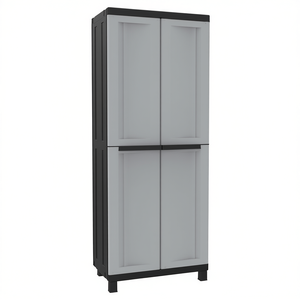 Armario Portátil TWIST Negro 2680 con 2 Puertas Abatibles Grises y Negras (70cm) KIT de Muebles por Terry - Product Image 3