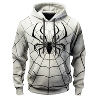 Premium Kalite Kışlık Avrupa Amerikan Tarzı Trend Marka Kapüşonlu Erkek Kadın Sıcak Spor Sweatshirt Örümcek Ağı Baskılı %100 Pamuk