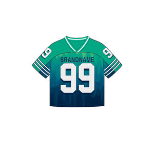 Cowboys 00 Blue Mesh Crop Top Short Sleeve Jersey pour homme, col en V sportif, respirant, séchage rapide, écologique, coupe régulière - Product Image 4