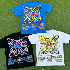 Camiseta con logotipo personalizado de su marca, camiseta de talla grande, Camisetas estampadas, Camiseta 100% de algodón para hombre, ajuste holgado, estampado 2025 OEM - Product Image 3