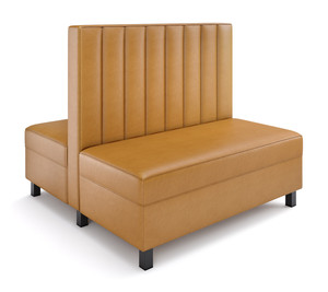 Venta caliente TEAK caoba Sungkai madera marrón claro respaldo alto Banco silla Original Faux cuero para hoteles centros comerciales escuelas - Product Image 4