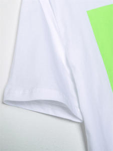 Camiseta informal con estampado de chica de belleza de Color en contraste a la moda para mujer, ropa de calle elegante básica de manga corta con cuello redondo para mujer T2113 - Product Image 6