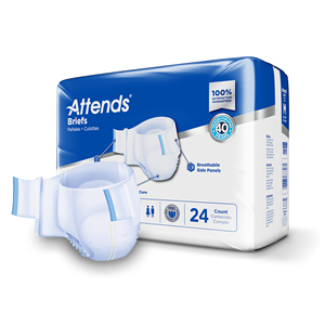 Attends Brief Extra Heavy Absorbency Medium Bag 24. Adult Diapers Odour Control Incontinence Nappies For Adults - Product Image 6