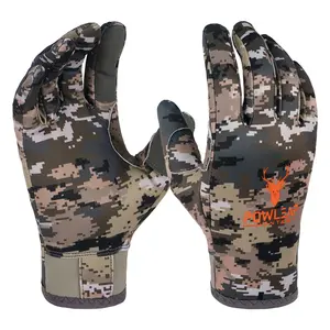 Guantes de camuflaje transpirables para caza, sin dedos, antideslizantes, de secado rápido, accesorios para tiro con arco