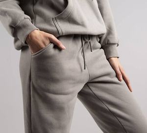 2025 venta superior chándal personalizado Jogger traje de dos piezas mujer chándal conjunto mejor calidad Algodón Unisex pulóver chándal - Product Image 3