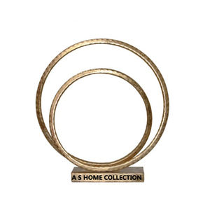 Sculpture finie en or de forme ronde en métal en aluminium de vente vintage pour offrir des cadeaux et la décoration de la maison - Product Image 6