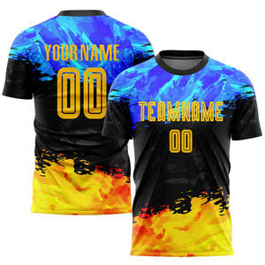 เสื้อฟุตบอลน้ำหนักเบาแบบขายส่ง ปรับแต่งได้ แห้งเร็ว ระบายอากาศได้ดี สำหรับผู้ใหญ่ทุกเพศ พิมพ์ลายแบบซับลิเมชั่น ใส่ชื่อและหมายเลขได้ตามต้องการ 100% - Product Image 1