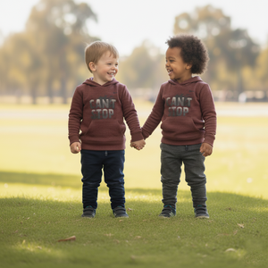 Ropa Deportiva de Secado Rápido para Niños, Sudadera con Capucha Color Granate y Pantalones con Rayas Grises |   100% Poliéster, Absorbente de Humedad, Transpirable - Product Image 3