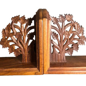 Fourniture directe d'usine de serre-livres artisanaux en bois fournisseur fiable porte-livre de qualité et organisateur utilisation et décoration meilleur prix - Product Image 2