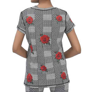 Top Design à la mode femmes Sublimation t-shirt en bas quantité minimale de commande en gros partout impression sublimation t-shirts pour les femmes - Product Image 5