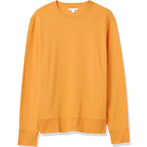 Prix de gros personnalisé 100% coton sweat ras du cou motif solide manches longues épais polaire hiver blanc uni teint - Product Image 2