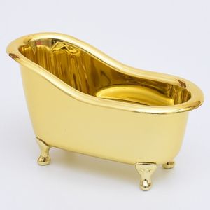Porte-savon compact en laiton pour les petites salles de bain, offrant une utilisation efficace avec un aspect métallique élégant - Product Image 1