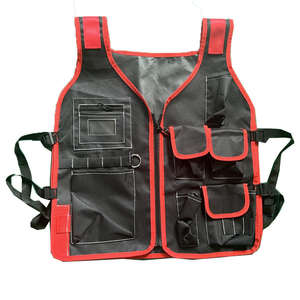 Gilet de sécurité de travail réfléchissant léger en polyester fluorescent à haute visibilité avec plusieurs poches - Product Image 5