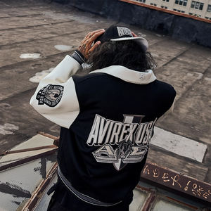 2025 Avirex hommes coupe ajustée hiver veste en cuir de haute qualité élégant col montant Design Unique en gros à la mode - Product Image 6