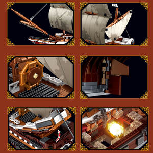 2284 pièces bateau <span class=keywords><strong>à</strong></span> voile en plastique modèle Kit Construction voilier bateau enfants jouet Mayflower historique navire bloc de construction ensemble - Product Image 4