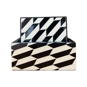 แผ่นรองถ้วยชาไม้แข็งฝังกระดูกแบบกลมอุปกรณ์รับประทานอาหารมาตรฐาน - Product Image 3