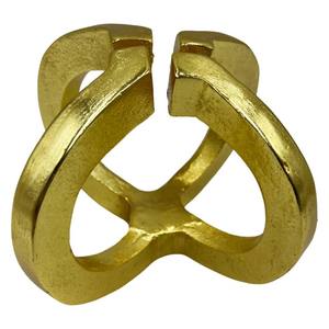 Castello Gold Series Or Carré Aluminium Métal Objet de décoration d'intérieur Aluminium Unique Sculpture moderne polie - Product Image 1