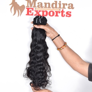 Extensions de cheveux indiens noirs vierges à cuticule alignée 100% tissage ondulé naturel du temple vietnamien fabriqué par des humains - Product Image 3