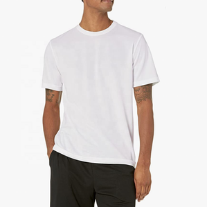 Camisetas de Hombre con Logotipo Personalizado, Diseño Sólido en Blanco, Poliéster/Algodón, 120 Gramos, Precio Económico, Tacto Extra Suave y Transpirable - Product Image 1