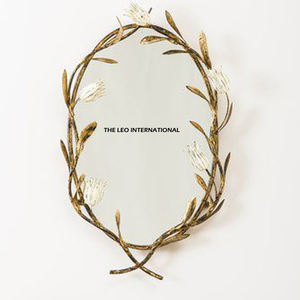 Rustic <b>Industrial</b> Farmhouse Metal <b>Wall</b> <b>Mirror</b> With Vintage Perfect For Cabin <b>Wall</b> Luxurious Themed Decor - Product Image 3