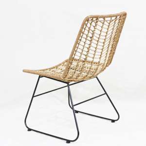 Comhome-Chaise longue en rotin en plastique durable avec coussins profonds et caractéristiques assorties pour une relaxation de qualité supérieure - Product Image 2