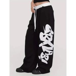 Oversized Graphic Sweatpants for <b>Women</b> Custom Printed Adjustable Drawstring Waist <b>Women's</b> Trousers & <b>Pants</b> - Product Image 1