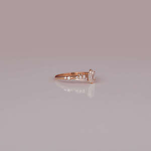 Lab Grown Diamond Engagement Ring 14KT Rose Gold Handmade Design Trendy Style for Women for Parties and Gifts - Product Image 6