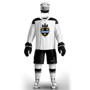 ชุดฮอกกี้น้ำแข็งสีขาวคุณภาพสูง น้ำหนักเบา ระบายอากาศได้ดี แบบสั่งทำพิเศษ พร้อมเสื้อซ้อมและเสื้อยืดลำลอง ทุกขนาด - Product Image 2