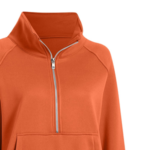 C1114S2645 Nuevo estilo europeo americano Mujeres 100% Algodón Otoño Sudaderas con capucha Sudaderas Casual Stand Digital Impreso de punto - Product Image 6