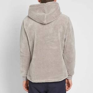OEM Custom Logo Design Half Zipper Long Sleeve <b>Men's</b> Clothing Hoodies Sweatshirts Solid Pattern Color <b>Sherpa</b> <b>Fleece</b> <b>Men</b> Hoodies - Product Image 3