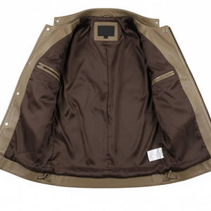 Gilet en cuir de moto pour homme, en cuir de vache véritable vintage, respirant, crocheté, couleur personnalisée, fourrure de mouton d'hiver, 2026 - Product Image 6