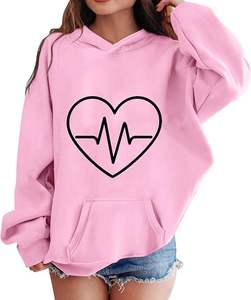 Sudaderas con capucha informales para correr de talla estadounidense personalizada para mujer, Sudadera ligera de manga larga con bolsillo - Product Image 6