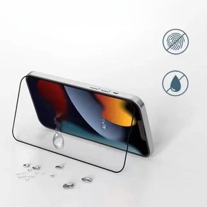 กระจกนิรภัย0.4มม. ป้องกันหน้าจอกระจกนิรภัยสำหรับ iPhone 16 15 14 13 PRO MAX กาวเต็มรูปแบบทนทานสูง5X ๆครั้ง - Product Image 2