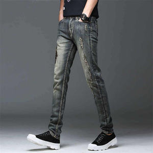 Stylish <b>Men</b> Denim Trousers Durable Regular Fit Jeans Perfect for Casual Wear Outdoor Adventures and Everyday Comfort - Product Image 6