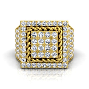 Anillo de Hip Hop de Plata de Ley 925 para hombre de diseño único VVS Clarity Leb Grown Brilliant Cut Diamond Anillo de hombre para fiesta de boda - Product Image 3